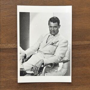 Vintage Black and White Cary Grant Postcard